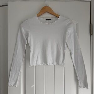 Brandy Melville Classic White Long Sleeve Top